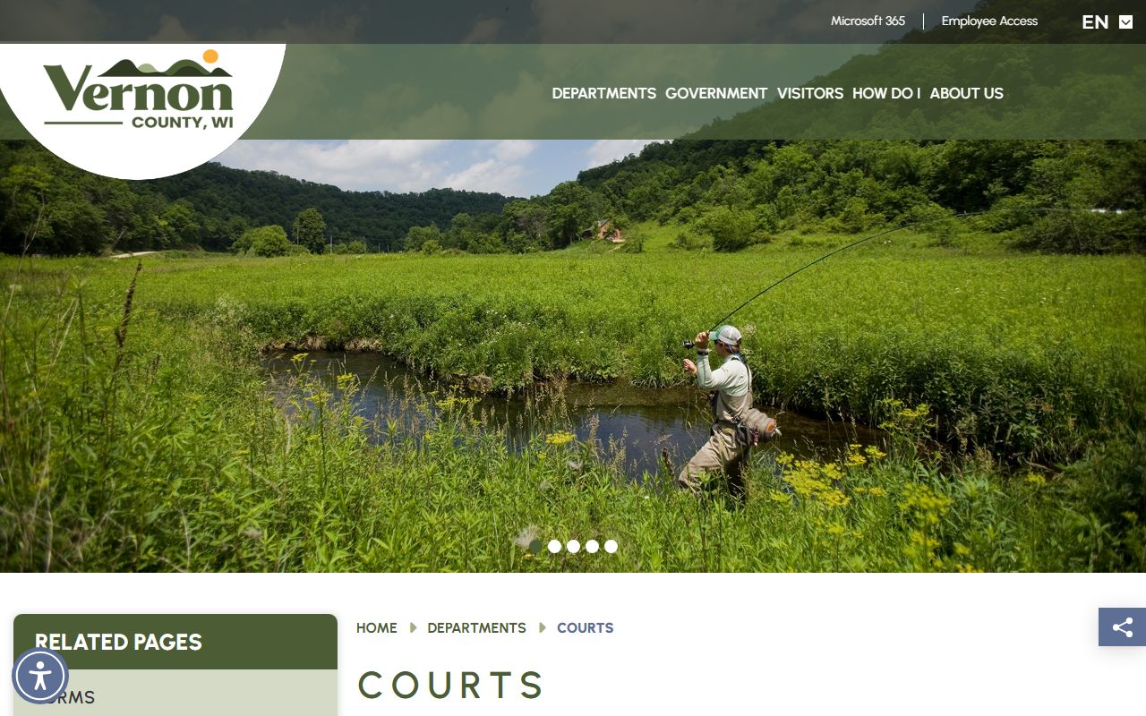 Vernon County court records after jail arrest Clerk of Courts page